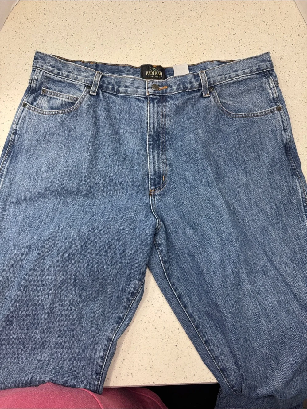 RedHead Men's Relaxed Straight-Leg Jeans in Blue Denim 42x32